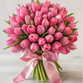 Deep Pink Luxury Parrot Tulip Bouquet