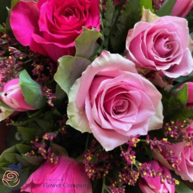 Pink Rose and Tulip Bouquet