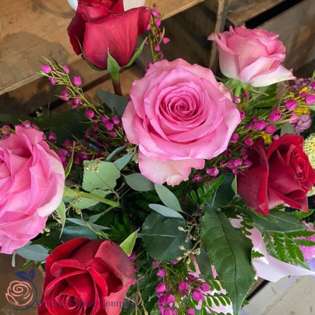 Pink Rose and Tulip Bouquet