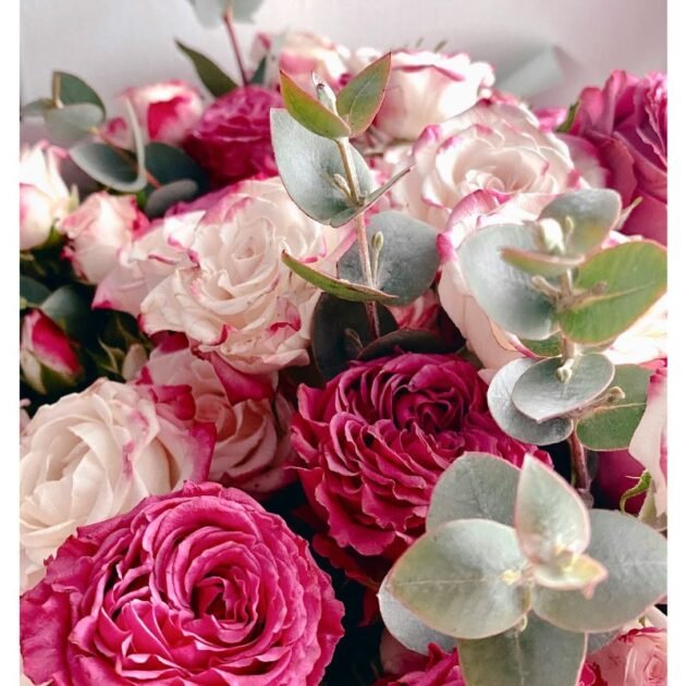 Pink and White Rose Bouquet