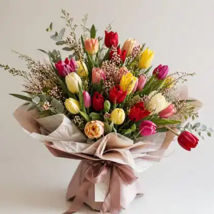 Rainbow Tulips Bouquet