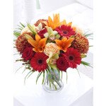 Lily, Rose, Gerbera Daisy Mixed Flower Bouquet