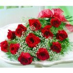 Luxury 12 Red Roses Bouquet For Gift