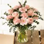 Blush Carnation Rose Bridal Bliss Bouquet