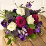 Roses, Dahlias, Lisianthus Mixed Flower Bouquet