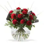 Luxury Red Roses in Vase