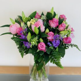 Peony, Rose, Lily Mixed Flower Bouquet