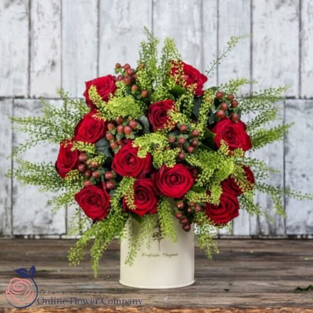 Red Rose and Amaranth Arrangement - Image 2