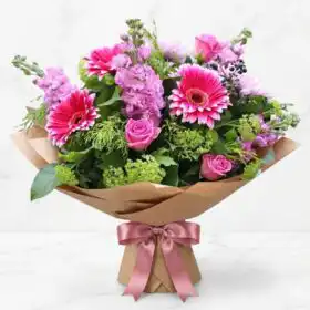 Pink Roses & Hydrangea Bouquet