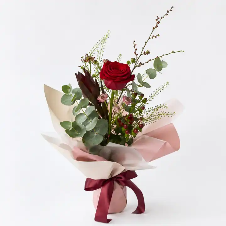 The Crimson Solitaire 1 1 red rose bouquet_