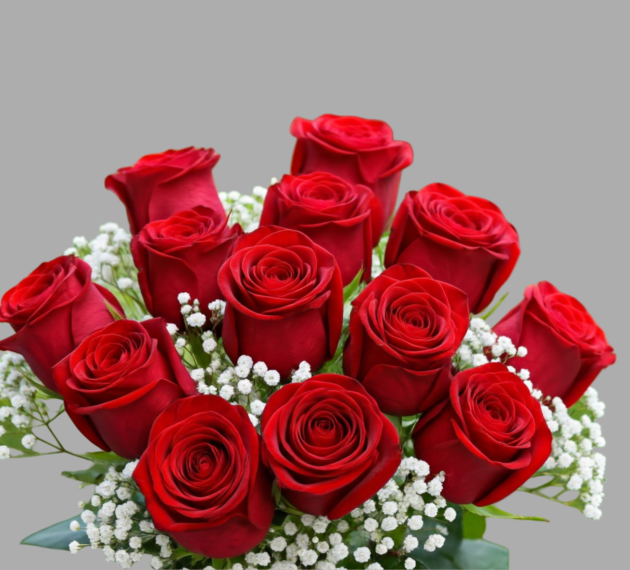 12 kisses Red Roses Bouquet