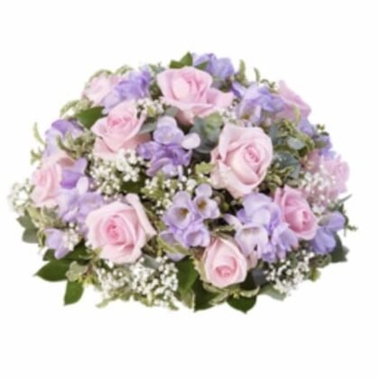 Scented Posy Pink and White Funeral Flowers Delivery