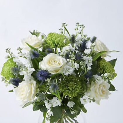 Cheap Price Green and White Flower Bouquets Delivery 10% Off!