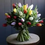 Mixed tulips bouquet