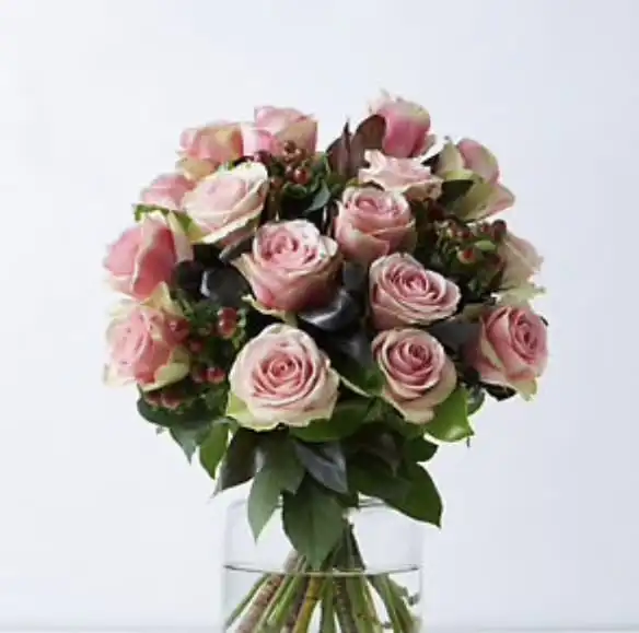 Pink Rose Bridal Bliss Bouquet 1 Joyful 12 luxury pink roses Bouquet arrangement Next Day Delivery