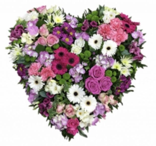 Heart funeral flowers buy online