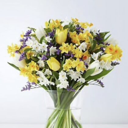 Bright white and yellow flower bouquet Next day delivery