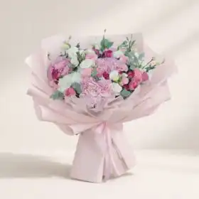 Pink Hydrangea & Velvet Rose Luxe Bouquet