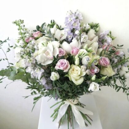 White Lilac Rose Bouquet