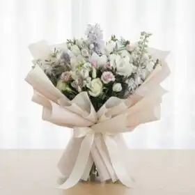 Elegant Orchid Delphinium Rose Bouquet