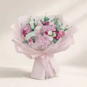 Pink Hydrangea & Velvet Rose Luxe Bouquet