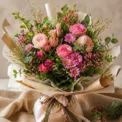 rose and ranunculus bouquet