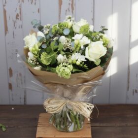 Classic White Roses & Freesia Bliss