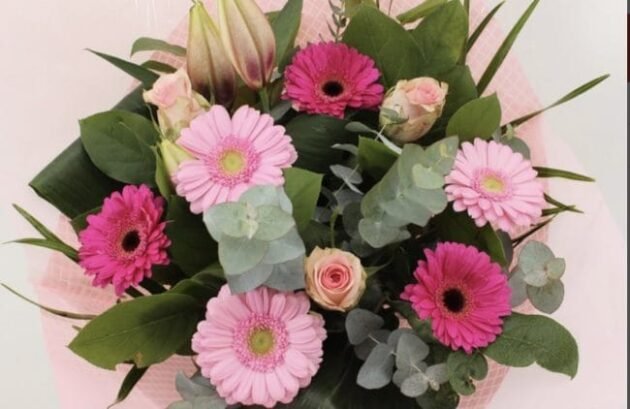 Pink Gerbera and Rose Bouquet