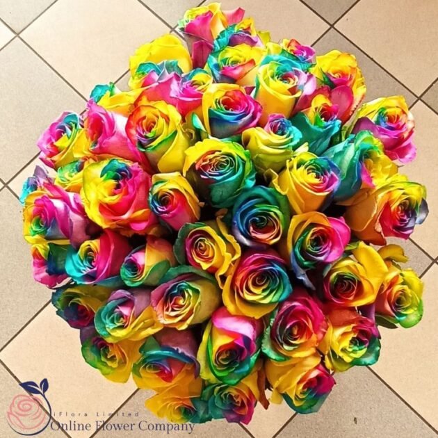 Rainbow Roses Hat Box - Image 2