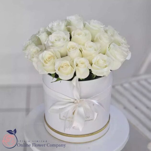 White Roses in a Box