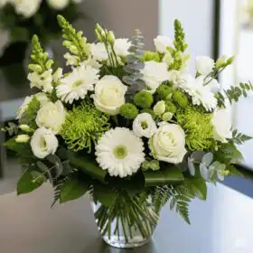 Elegant Gerbera & White Rose Luxury Bouquet