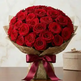 Crimson Rose Bridal Bliss Bouquet