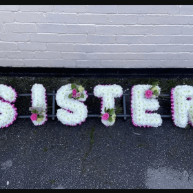 Funeral Flowers Letters Sister