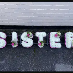 Funeral Flowers Letters Sister