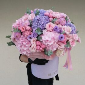 Velvet Bloom flower Hat Box