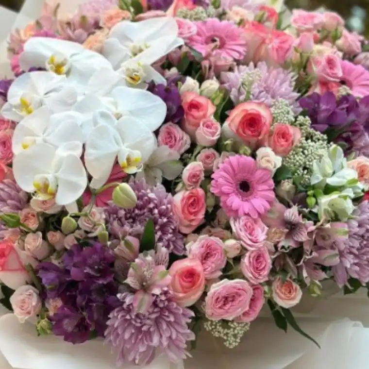 Mixed Orchid & Rose Dream Bouquet 3 Mixed Orchid & Rose Dream Bouquet - Image 3