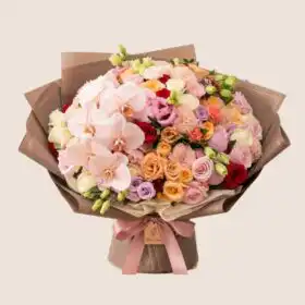 Mixed Orchid & Rose Dream Bouquet