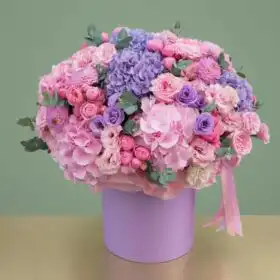 Velvet Bloom flower Hat Box