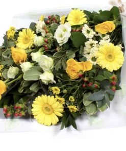 Sunflower & Daisy Delight Funeral Wreath