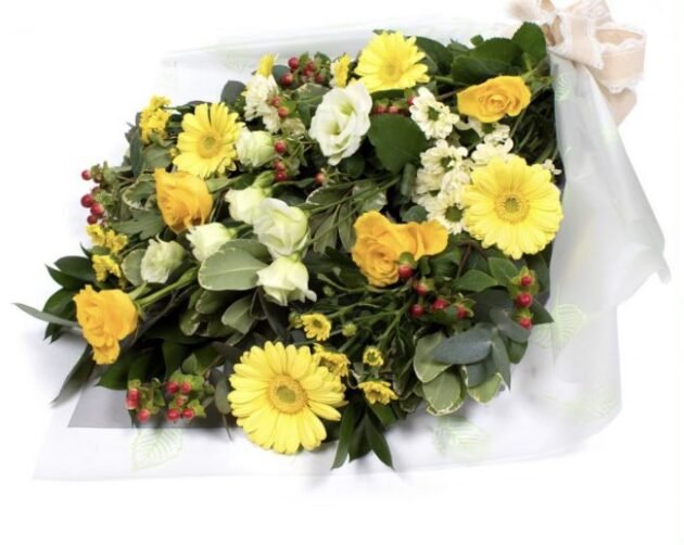 Sunflower & Daisy Delight Funeral Wreath