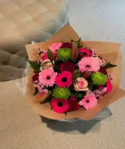 Buy Special Pink and Green Hand-Tied bouquet Beautiful Gift