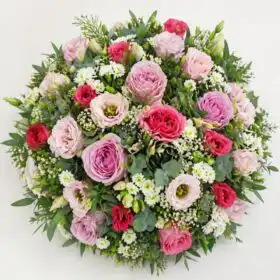 Graceful Pink & White Rose Remembrance Posy