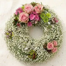 Blush Pink Dried Floral Wreath