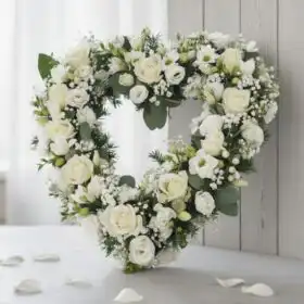 Luxury White Open Heart Eternal Love Tribute