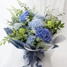 Pastel Paradise Pink & Blue Hydrangea Bouquet