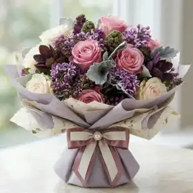 Enchanting Rose & Lilac Bliss Bouquet
