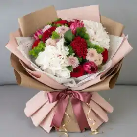 The Luxe White & Rose Hydrangea Bouquet