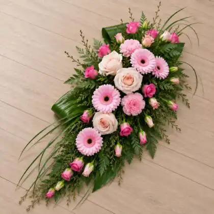 Pink Gerbera Single Ended Funeral Spray