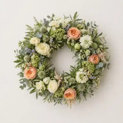 thistle wreath funeral_