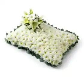 White Lily & Chrysanthemum Funeral Pillow